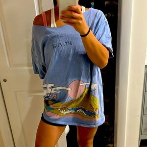 Urban Outfitters Blue Mt. Fuji Tee
